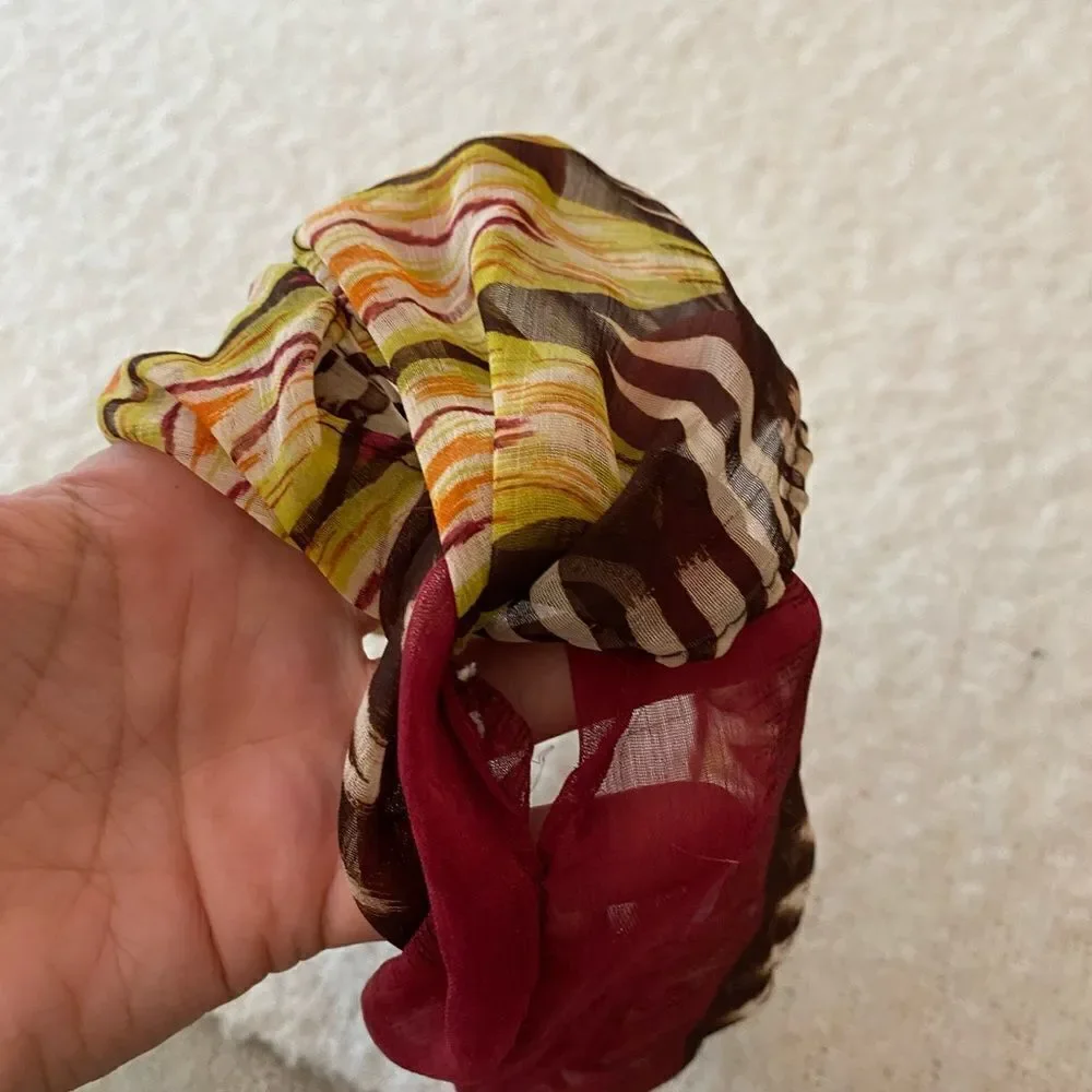 Maroon and Yellow Knot Headband